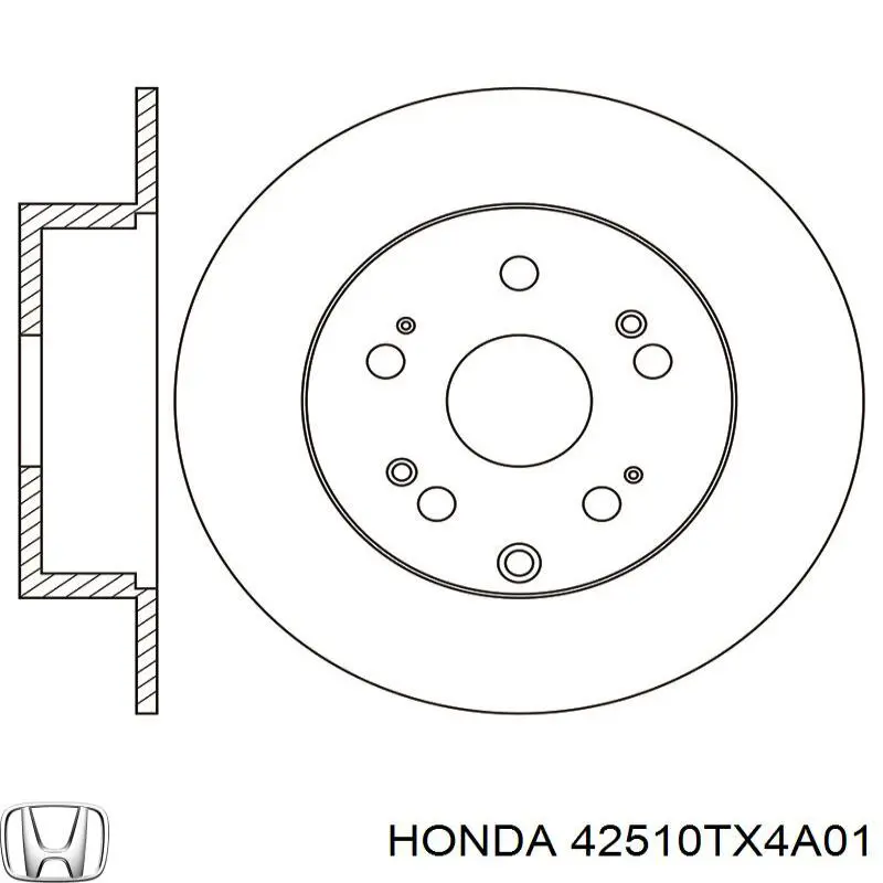 Гальмівні диски 42510TX4A01 Honda