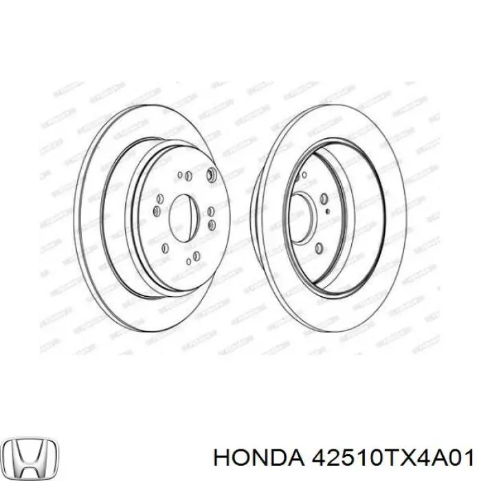 Задні дискові гальма Honda 42510TX4A01 ціна, від 29.54 USD