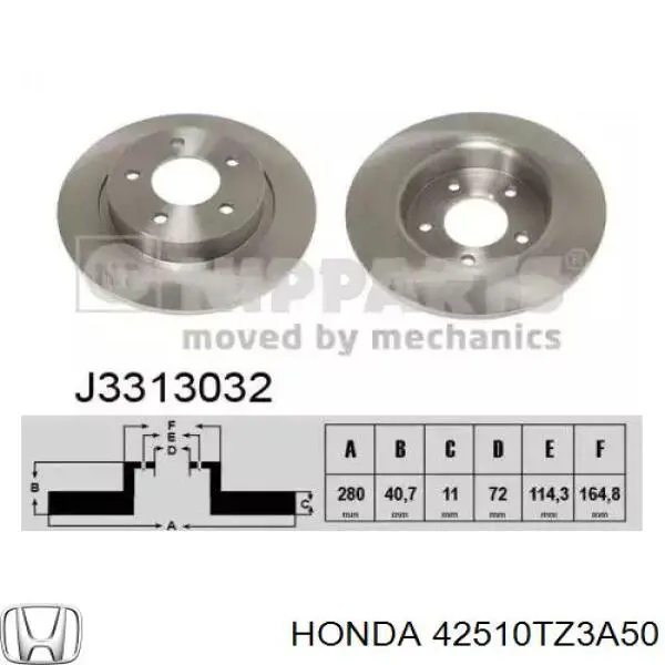 Задні дискові гальма Honda 42510TLAA00 ціна, від 35.24 USD