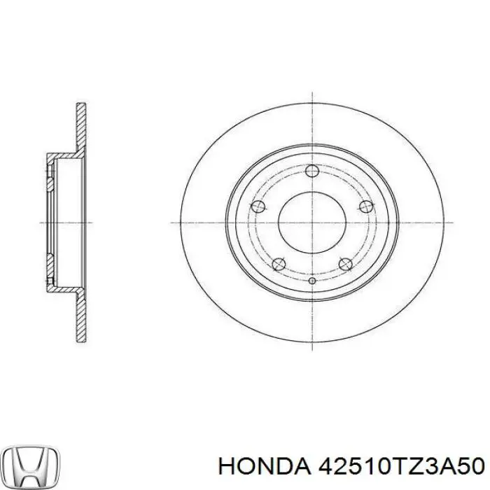 42510TZ3A50 Honda диск гальмівний задній