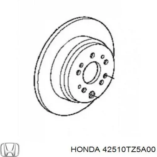 42510TZ5A03 Honda диск гальмівний задній