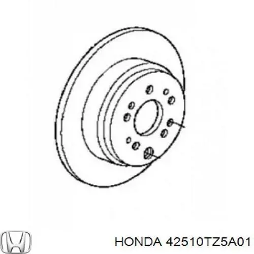 42510TZ5A01 Honda диск гальмівний задній