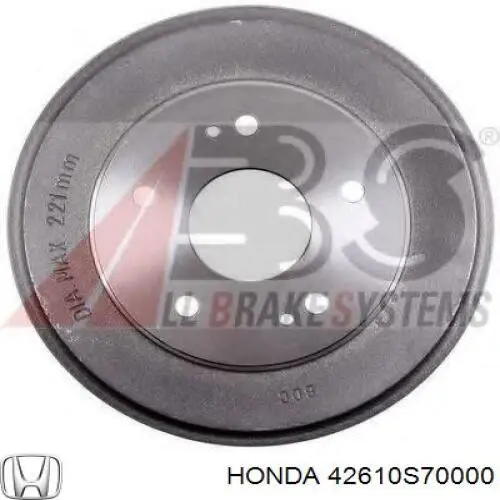 Барабан гальмівний задній Honda 42610S70000 ціна, від 36.09 USD