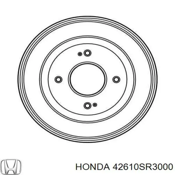 Барабан гальмівний задній Honda 42610SR3000