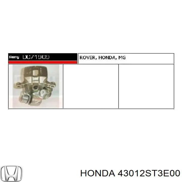Супорт гальмівний задній правий Honda 43012ST3E00 ціна, від 61.21 USD