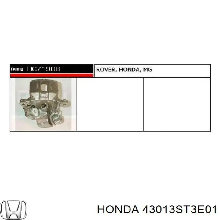 Супорт гальмівний задній лівий Honda 43013ST3E01 ціна, від 60.32 USD