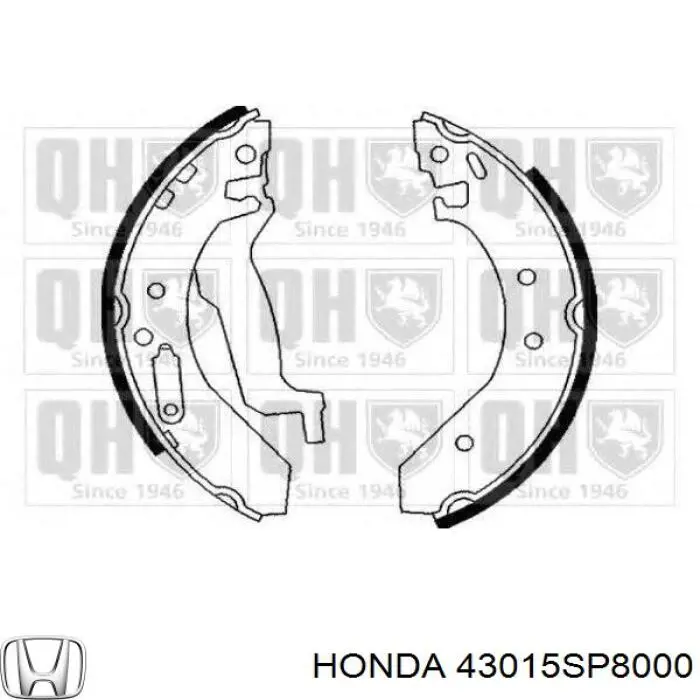 Колодки гальмові задні, барабанні 43015SP8000 Honda