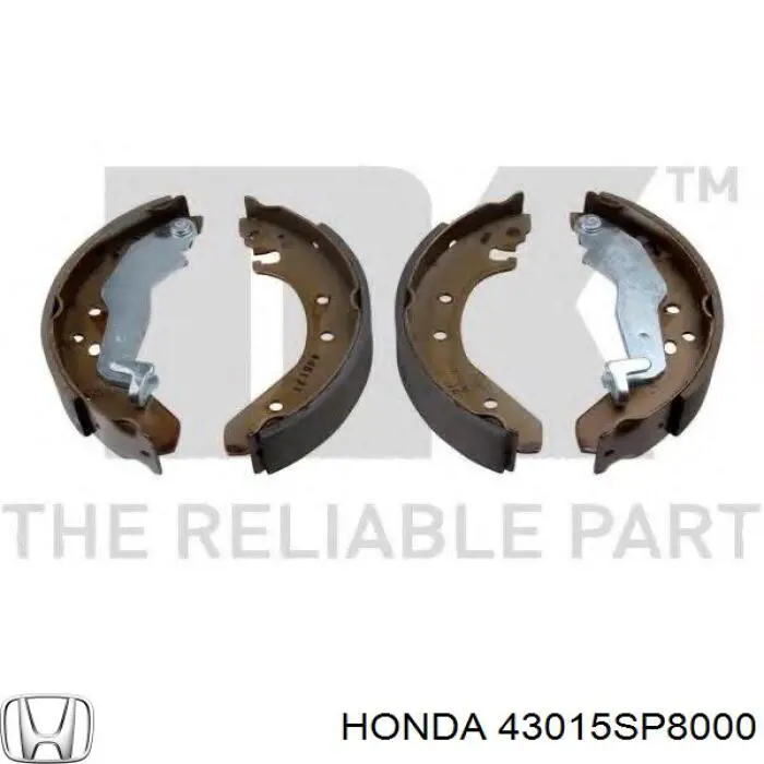 Гальма робочі задні ножні і гальмівні барабани Honda 43015SP8000