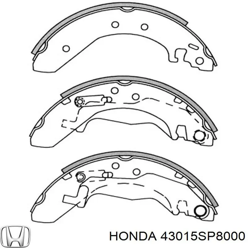 Колодки гальмові задні, барабанні Honda 43015SP8000 ціна, від 21.60 USD