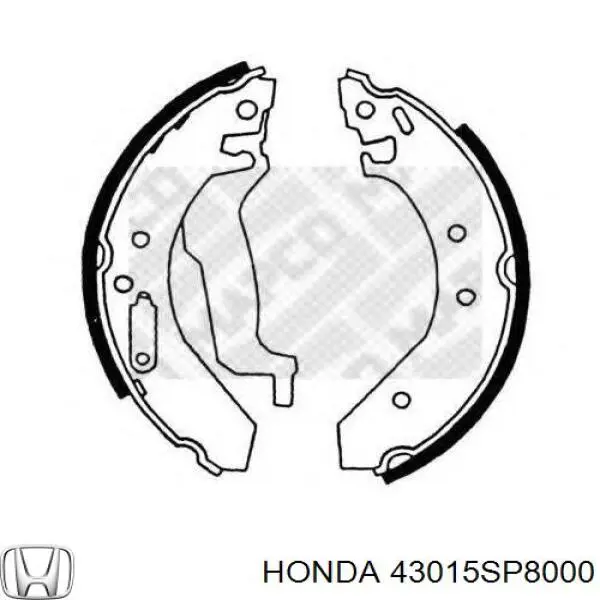 Колодки гальмові задні, барабанні Honda 43015SP8000 ціна, від 21.60 USD