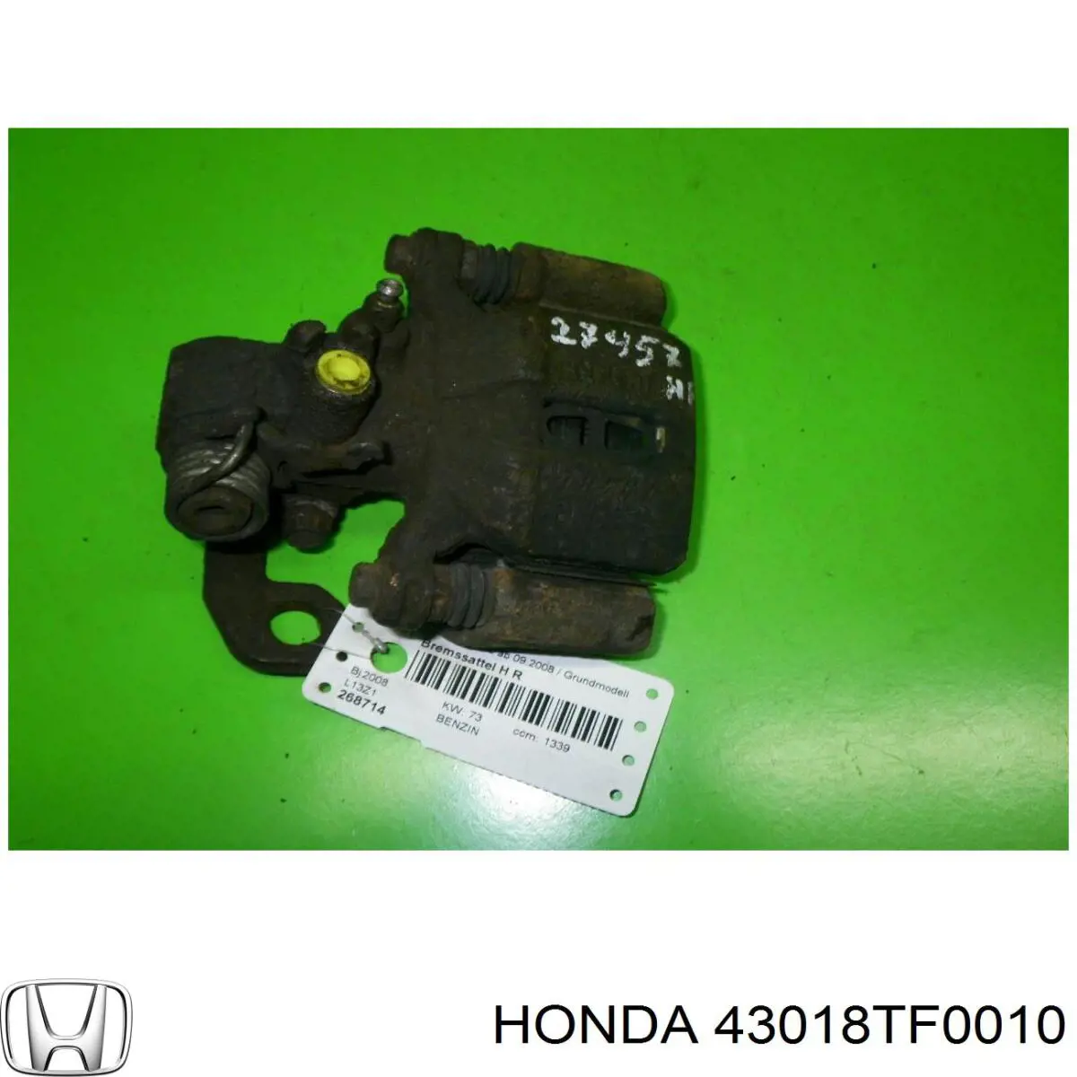 Супорт гальмівний задній правий Honda 43018TF0010 ціна, від 62.65 USD