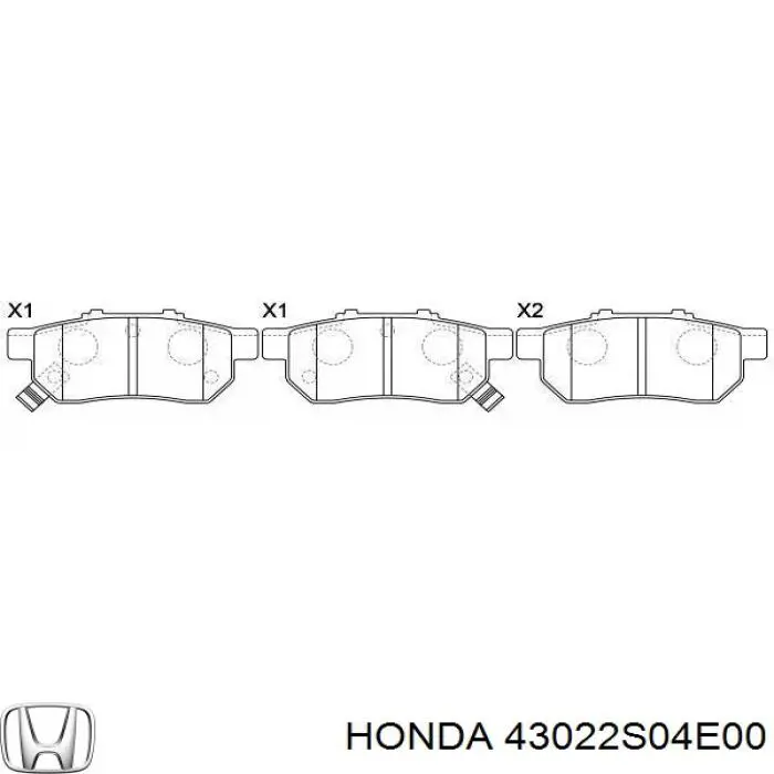 Купити 43022S04E00 Honda Задні колодки