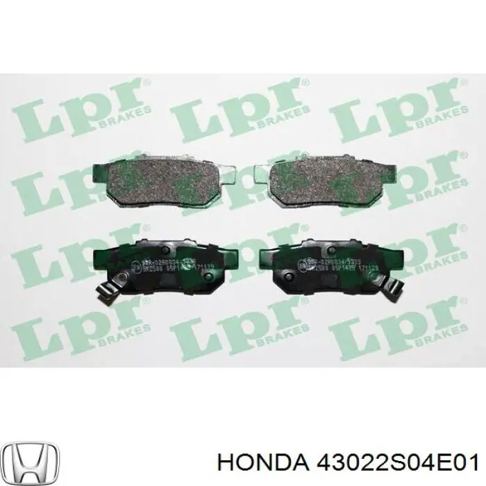 Задні гальмівні колодки Honda 43022S04E01 ціна, від 12.93 USD