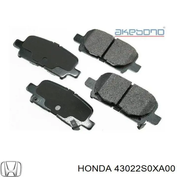 Колодки гальмові задні, дискові 43022S0XA00 Honda