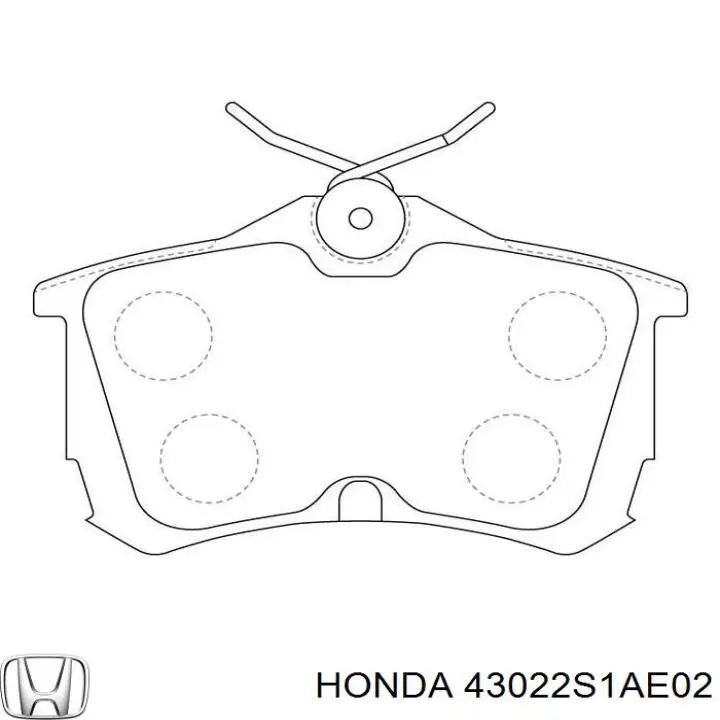 Задні гальмівні колодки Honda 43022S1AE02 ціна, від 19.01 USD