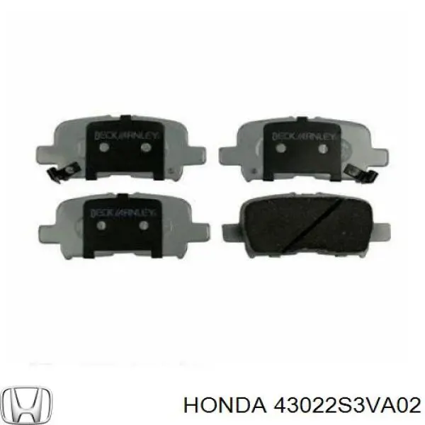 Задні гальмівні колодки 43022S3VA02 Honda