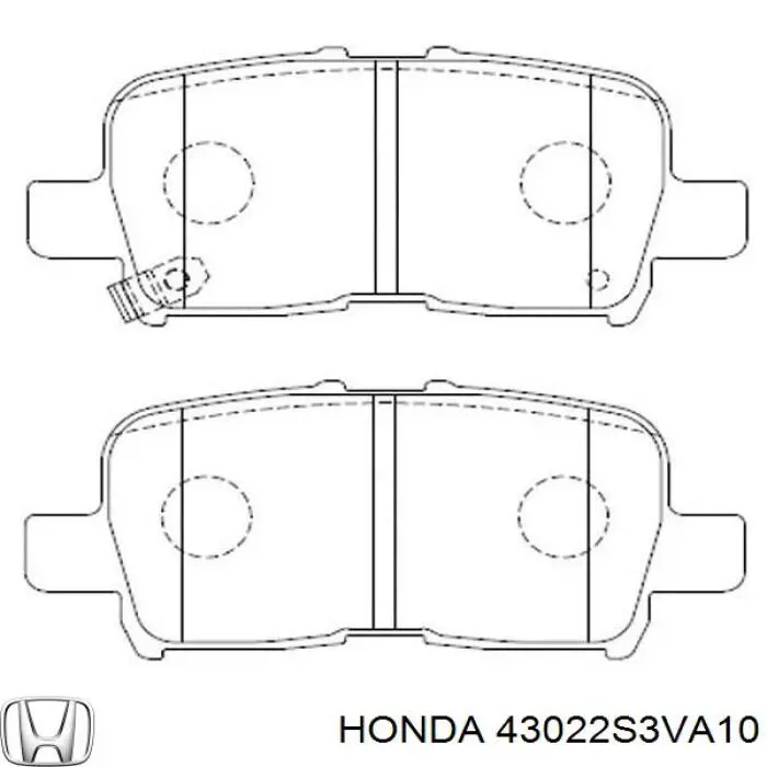 Задні дискові колодки Honda 43022S3VA10