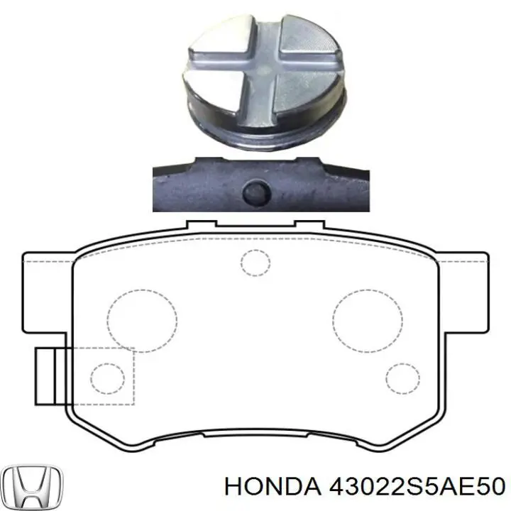43022S5AE50 Honda Колодки гальмівні задні, дискові