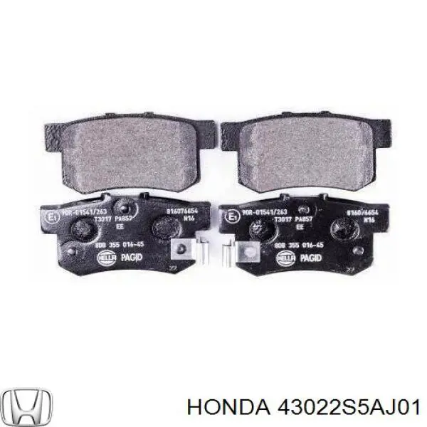 Купити 43022S5AJ01 Honda Задні колодки
