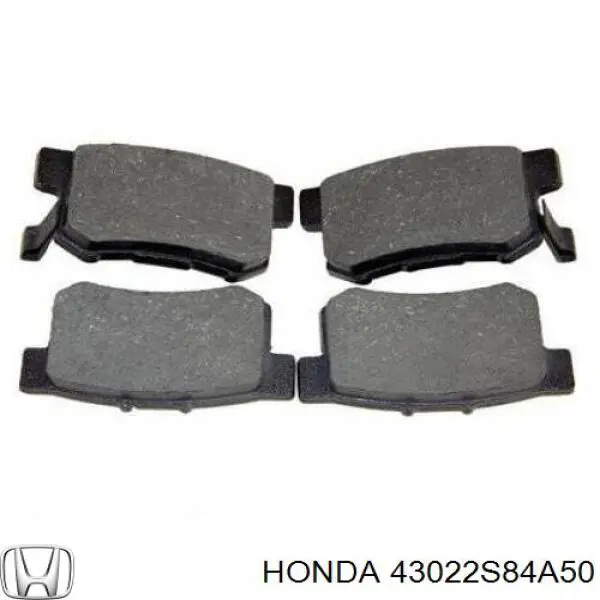 Задні гальмівні колодки 43022S84A50 Honda