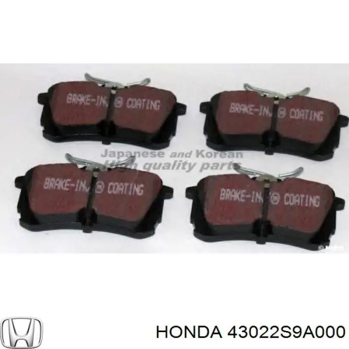 43022S9A000 Honda колодки гальмові задні, дискові