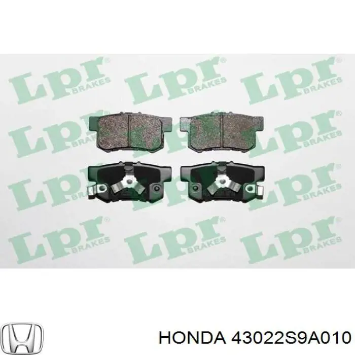 Задні дискові колодки Honda 43022S9A010