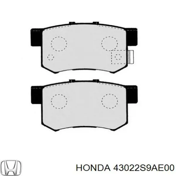 Купити 43022S9AE00 Honda Задні колодки
