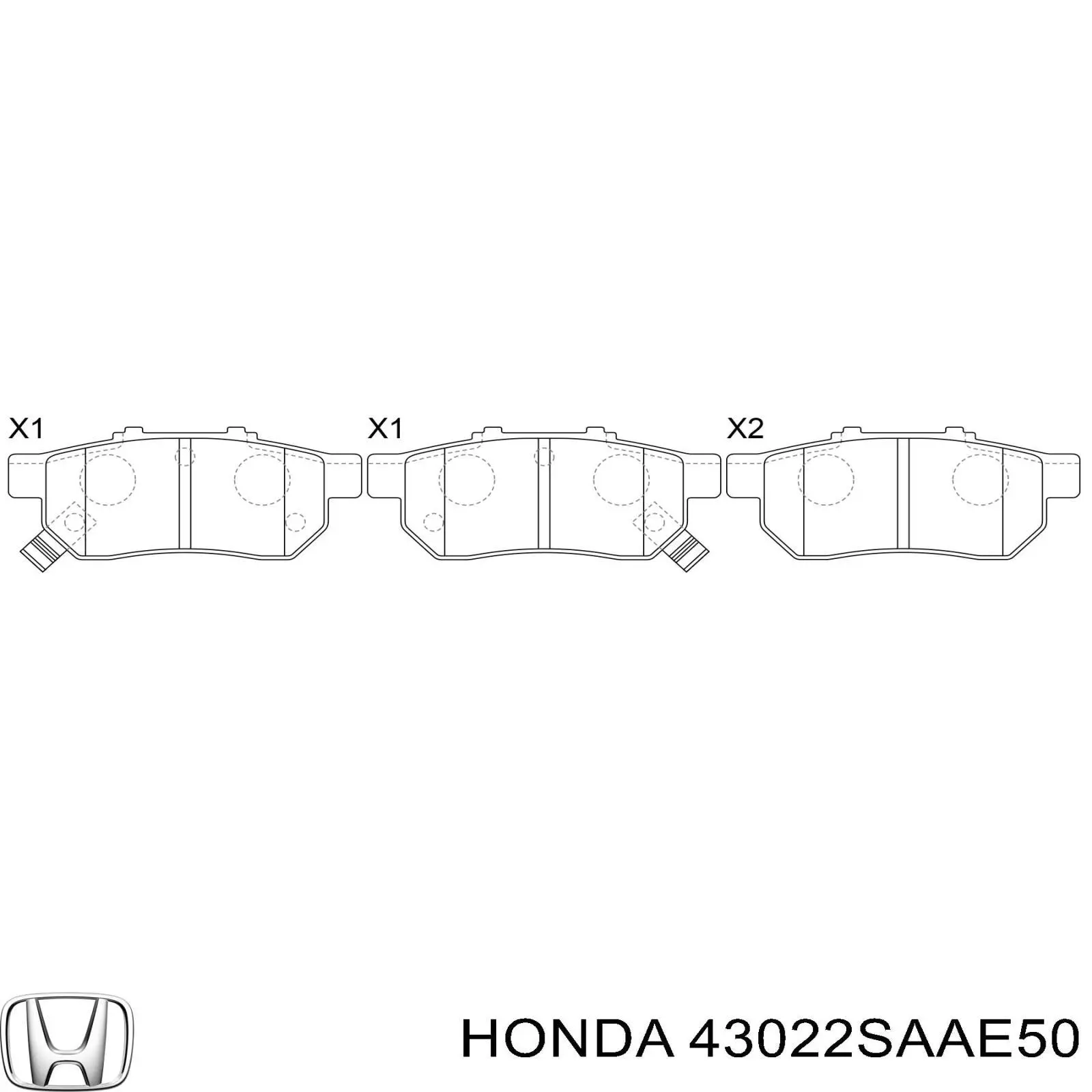 Задні гальмівні колодки Honda 43022SAAE50 ціна, від 17.80 USD