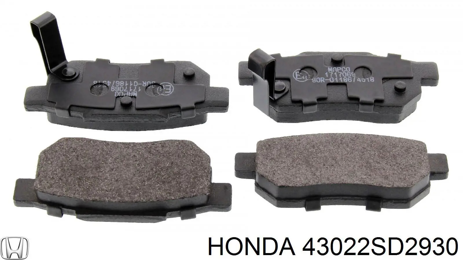 43022SD2930 Honda колодки гальмові задні, дискові