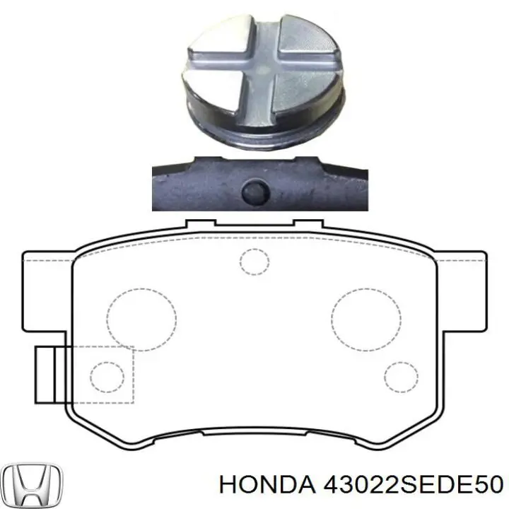 Задні дискові колодки Honda 43022SEDE50