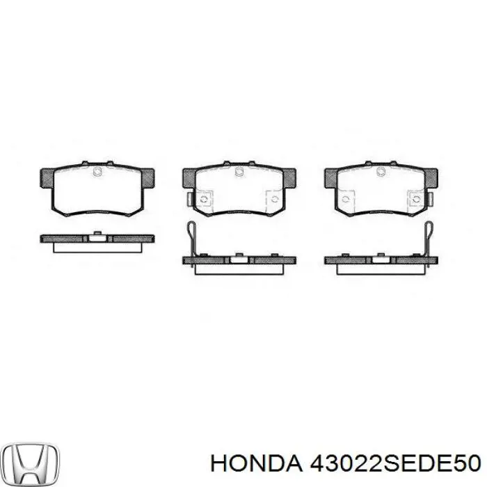 43022SEDE50 Honda колодки гальмові задні, дискові
