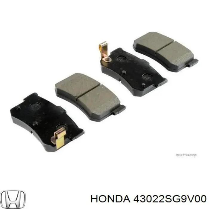 Колодки гальмові задні, дискові 43022SG9V00 Honda