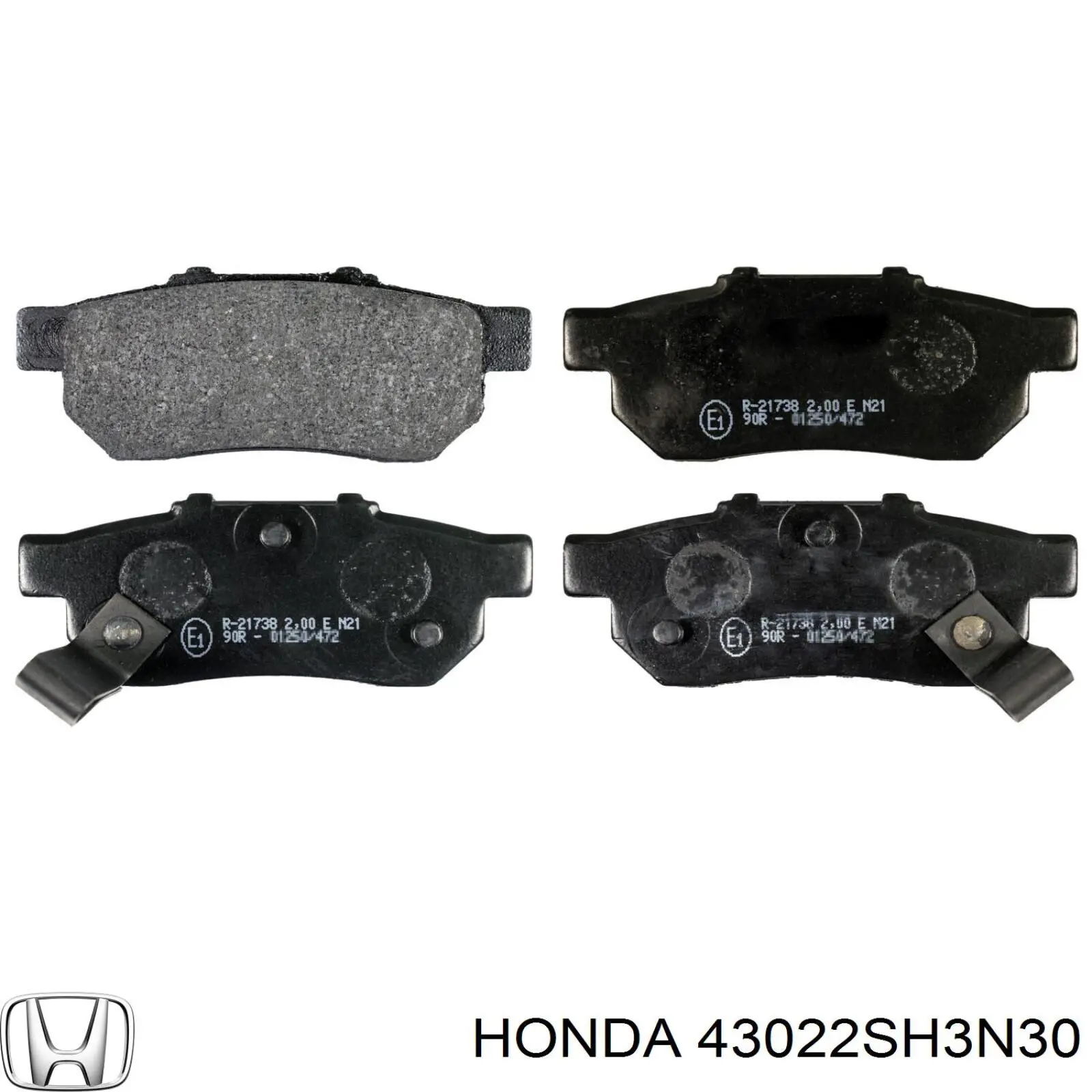 Задні гальмівні колодки Honda 43022SH3N30 ціна, від 13.54 USD