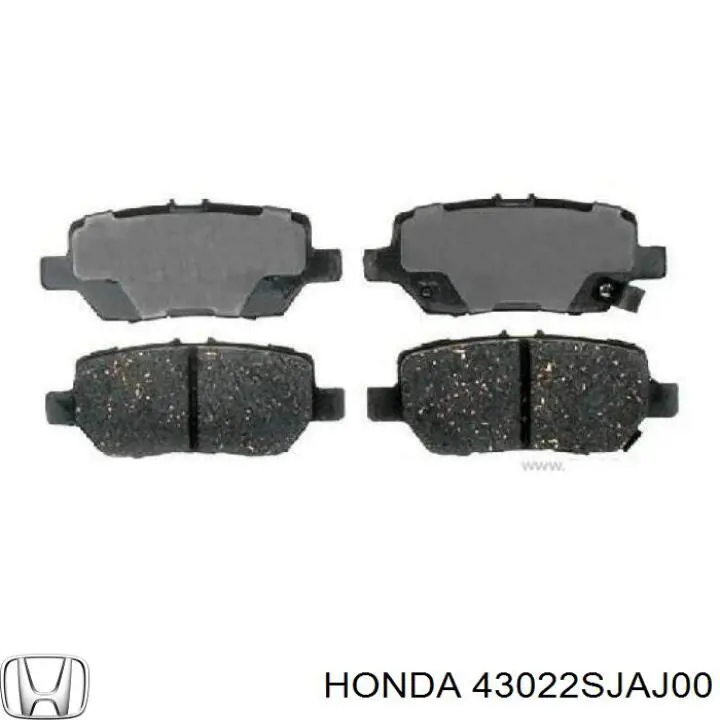 43022SJAJ00 Honda Колодки гальмівні задні, дискові