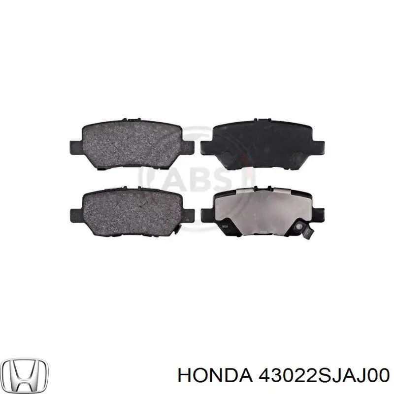 Задні гальмівні колодки Honda 43022SJAJ00 ціна, від 32.70 USD