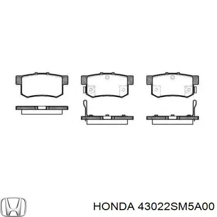 43022SM5A00 Honda колодки гальмові задні, дискові