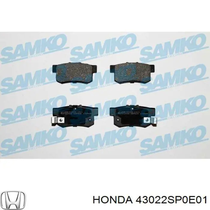 Купити 43022SP0E01 Honda Задні колодки