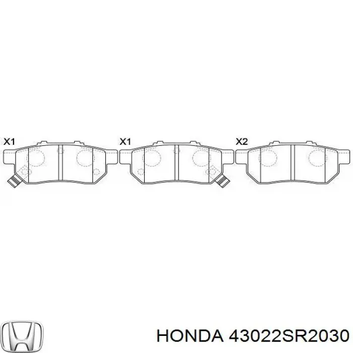 Купити 43022SR2030 Honda Задні колодки