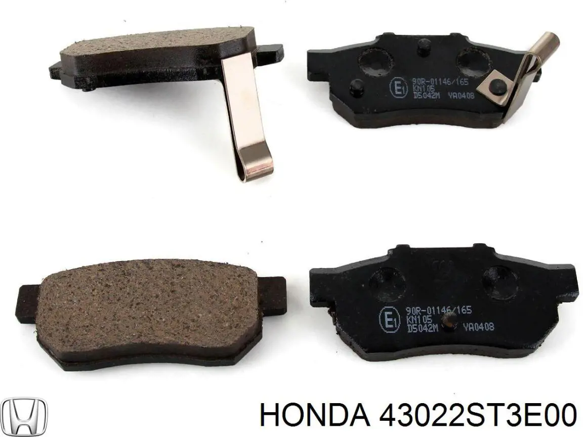 43022ST3E00 Honda колодки гальмові задні, дискові