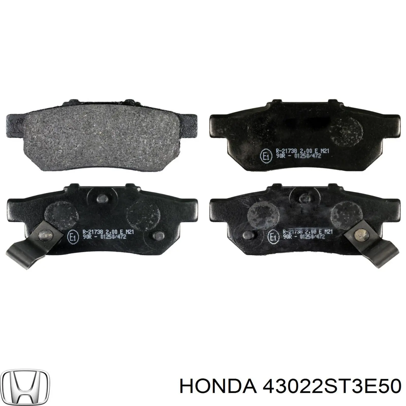 Задні гальмівні колодки Honda 43022ST3E50 ціна, від 12.91 USD