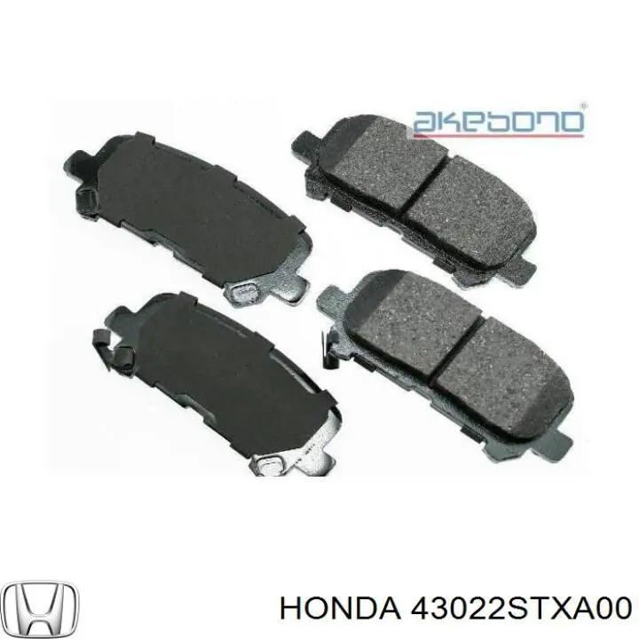 Задні гальмівні колодки Honda 43022STXA00 ціна, від 22.80 USD