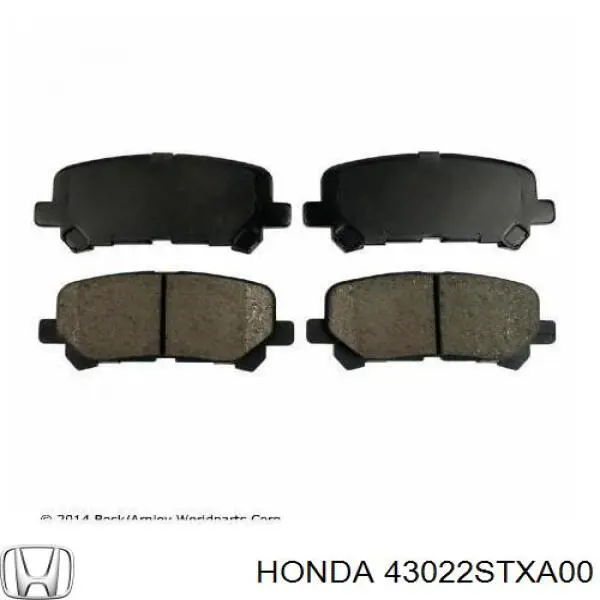 43022STXA00 Honda колодки гальмові задні, дискові