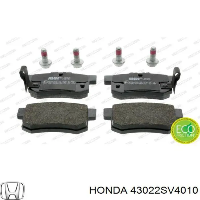 43022SV4010 Honda колодки гальмові задні, дискові