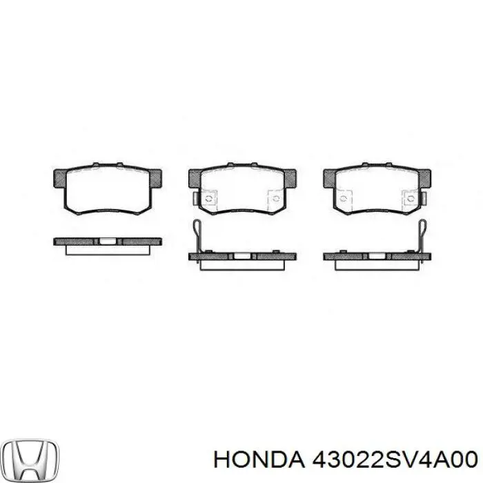 Задні гальмівні колодки 43022SV4A00 Honda