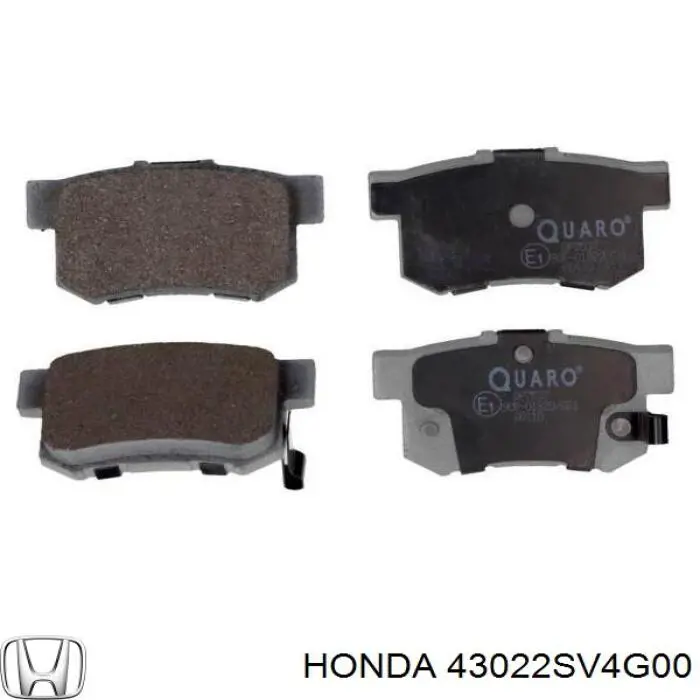 43022SV4G00 Honda колодки гальмові задні, дискові