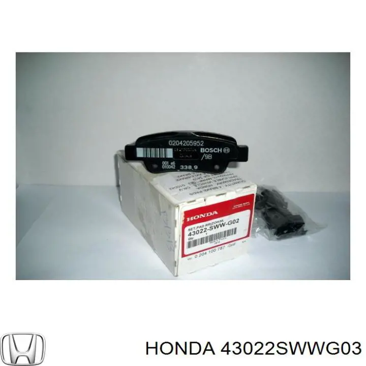 Задні гальмівні колодки Honda 43022SWWG03 ціна, від 22.89 USD