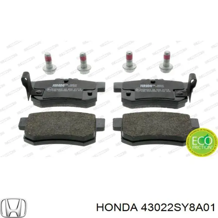 43022SY8A01 Honda колодки гальмові задні, дискові