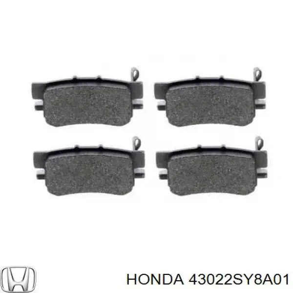 Задні гальмівні колодки 43022SY8A01 Honda