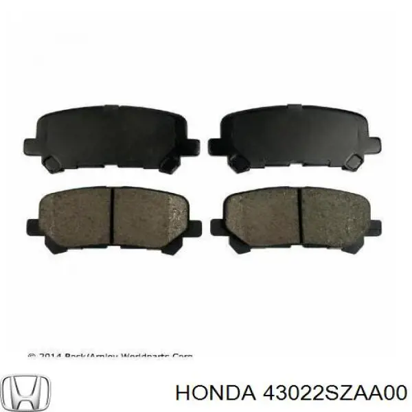 43022SZAA00 Honda колодки гальмові задні, дискові