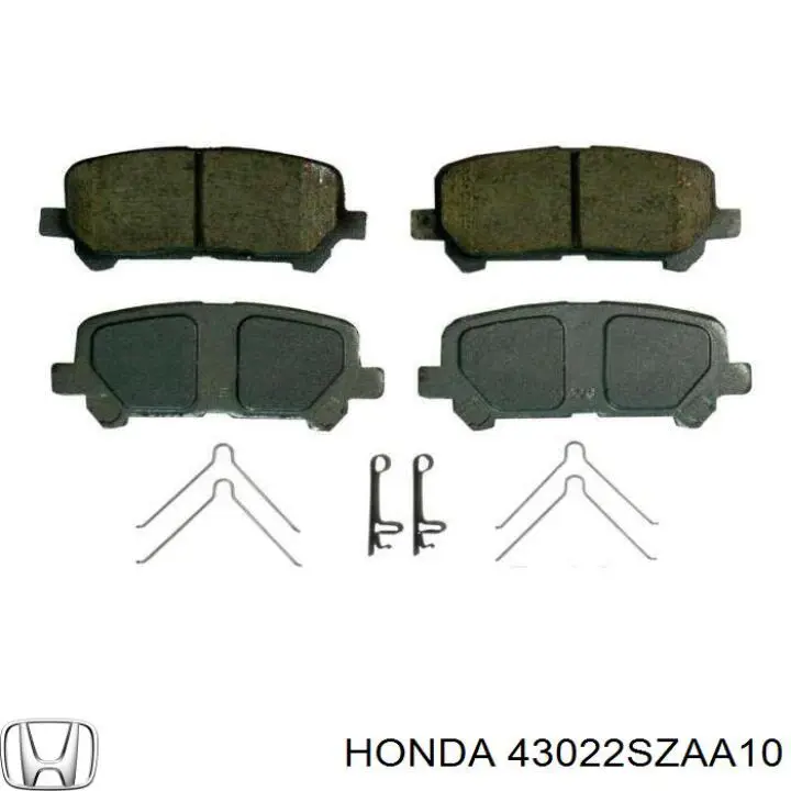 Задні гальмівні колодки 43022SZAA10 Honda